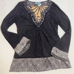 Hale Bob Vintage Satin Tunic Top NWOT Photo 2