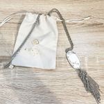 Kendra Scott Howlite & Silver Rayne Tassel Necklace Marble Long Photo 1