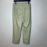 7 For All Mankind  Sage Green‎ Vegan Leather Straight Leg Pants Photo 1