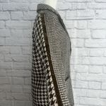 Mystree Women's Houndstooth Wool blend Preppy Classic Trench Coat Size Medium Photo 14