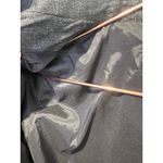 Ann Taylor  Black Charcoal Three Button Front Shoulder Padded Blazer sz 2 Petite Photo 6