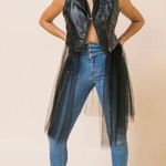 Lumina Black Faux Leather Vegan Tulle Photo 9