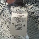 Loft  Outlet Marled Knit Tunic Blue‎ Gray White Textured Pullover Top Size M Photo 4