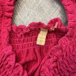 Pilcro Anthropologie Ruffle Puff Sleeve Cinch Waist Top Womens Medium Photo 4