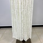 $458 NWT See by Chloe Eyelet Lasercut Pleated Midi Skirt Cream Size 38/ US 4 Photo 10
