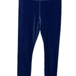 Athleta  Elation Velvet Cropped Leggings Women’s Size Medium Blue Scaro Yoga Photo 0