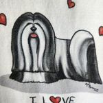 Hanes Vtg Y2K  Ultimate Cotton Sweatshirt I Love Lhasa Apsos Dog Graphic Size 2XL Photo 0