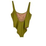 J.Crew  Ribbed Squareneck One-Piece Swimsuit Textured‎ Green Size 14 Photo 5