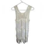 White Crochet Dress / Cover Up Size XS Photo 2