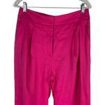 Veronica Beard  Robinne Wide Leg Linen Blend Pants Fuchsia Pink Size 8 Photo 6