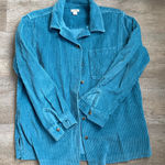 L.L Bean Women's Teal Comfort Corduroy Relaxed Shirt Photo 0