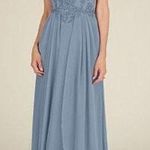 Azazie  Elegant Blue Lace Wedding Dress Photo 0