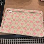coach Laptop Sleeve In Signature With Heart Print cp374 Pink Photo 1