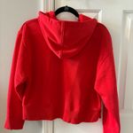 ZARA  Red Cropped Hoodie Sweatshirt Photo 1