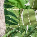 Anthropologie Multi Green Palm Leaf Print V Neck Waist Tie Beach Halter Tank Top Photo 7