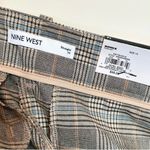 Nine West NWT Women's Gray Checkered Plaid Dress Pants - Size 14 Straight Photo 3