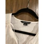 Urban Revivo white ruffle mini dress v neck peplum puff shortsleeve M 6 Photo 3