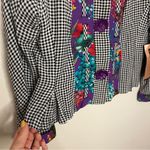 carole little Vintage Petites Jacket NWT Size 8 Flower Button Checkered Floral Photo 7