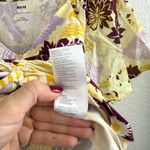 Anthropologie Maeve Cinched Floral Yellow and Burgundy Top Size Medium M Photo 5