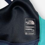 The North Face  FlashDry Motivation Studio Sports Bra in Billiard Green Navy | LG Photo 3