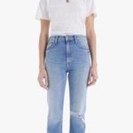 MOTHER High Waisted Rider Ankle in Kiss and Make Up Again Sz 28 Blue Photo 0