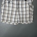 Faded Glory Plaid Cargo Shorts Brown White Casual Summer Comfort Tan Size 14 Photo 2