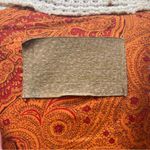 Women’s Vintage Suede Leather Base Knitted crocheted Sleeves Brown Medium Large Photo 8