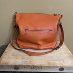 Coach Abby Duffle Tangerine Pebbled Leather Convertible Shoulder Bag Purse Tote Photo 1