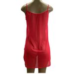 Zuliana Size S/M Bright Coral Mesh Sheer Cover Up Dress With Metallic Thong. New Photo 3
