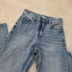 Mango Denim Straight Leg Jeans in Light Blue Photo 3