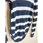 ALC Frank A.L.C. Womens Striped Sweater Small 100% Cotton Navy White Nautical Preppy Photo 4