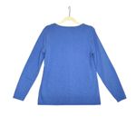 L.L.Bean  Long Sleeve Henley Top Women L Sky Blue Textured Outdoor Cottage Fairy Photo 3