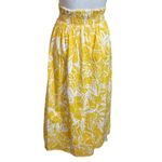 Faithfull the Brand  NWT Kiera Midi Skirt Women’s Size Medium Yellow Floral Photo 3