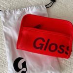 Glossier Red  MINI Atlanta beauty makeup bag NEW Photo 0