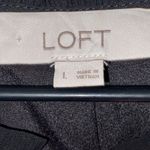 Loft WO SIZE LG Black Cocktail Dress with Bishop Sleeves and Crew Neck pleated Photo 2