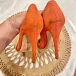 Alice + Olivia Dina Suede Pumps Orange Size EU 37.5 Photo 9