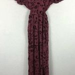 Lovers + Friends Tatum Maeve Pink Velvet Burnout Cut Out Maxi Dress Medium Photo 2