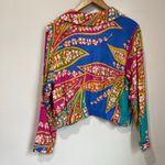 Haute Hippie  Abstract Wrap Style Cropped Top Boho Chic NWT Size M Photo 2