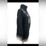 st. john's bay Vintage St John’s Bay Snowflake Wool Blend Fair Isle Turtleneck Sweater Size L Photo 3
