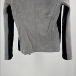Vince Heather Gray moto cropped jacket M cotton knit scuba contemporary neutral Photo 4