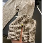 Michael Kors Slacks Pants Womens L Chocolate Houndstooth Taper Mid Rise NWT $110 Photo 2