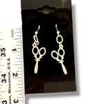 Hypoallergenic Hooks Scissors Charm Earrings Hairdresser Dressmaker pewter Charm Silver Photo 1