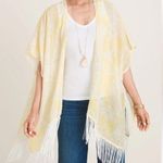 Chico's Chico’s 100% Linen Paisley Ruana Wrap Cardigan Women’s Sz S/M lightweight Photo 0