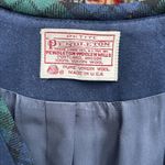 Pendleton VNTG  Wool 2-Piece Blazer Suit Skirt Set Green Navy Plaid Petite 10/12 Photo 2