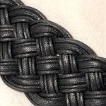 Marjorie Baer vintage braided Belt with metal buckle and beaded fringe detail Black Photo 9