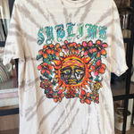 Urban Outfitters Sublime Graphic band tee tie dye beige colorful sun short sleeve oversized Photo 0