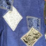 Womens Vintage Napa Valley Petites Blue Patchwork Beaded Multimedia Jacket lg Size undefined Photo 5