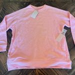 MONO B Paris Pink Preppy Crew Neck Sweater Women Small Athletic Lounge Comfy Photo 0