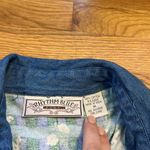 Rhythm Blue Vintage 90s Checker Flower Green Sleeveless Denim Size Medium Photo 7