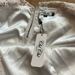 Chi Chi London NWT  Remie Bardot OTS Crochet Blush & White Lace Dress US 12 Photo 8